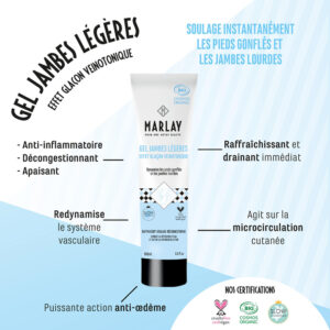 Gel Jambes Légères - Pieds gonflés 100 ML - Certifié Bio – Image 5